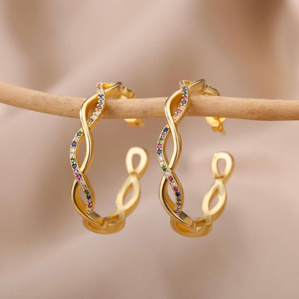 Julenyssa | Wave Earrings in 18K Gold