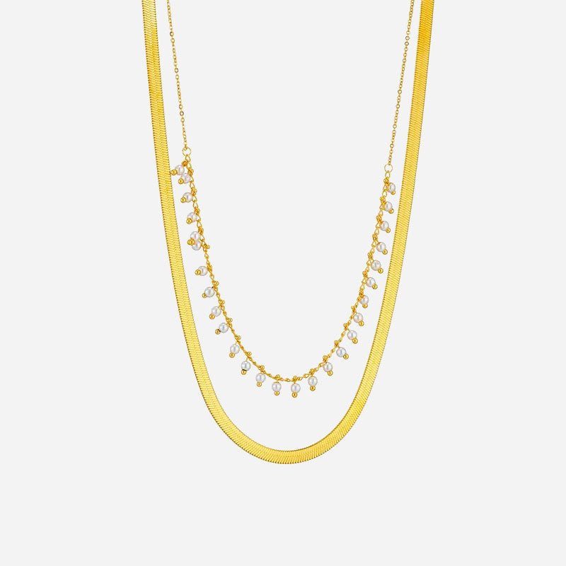 Marizanne | Luxury Snake Necklace & 18K Gold Pearl Jewellery Set