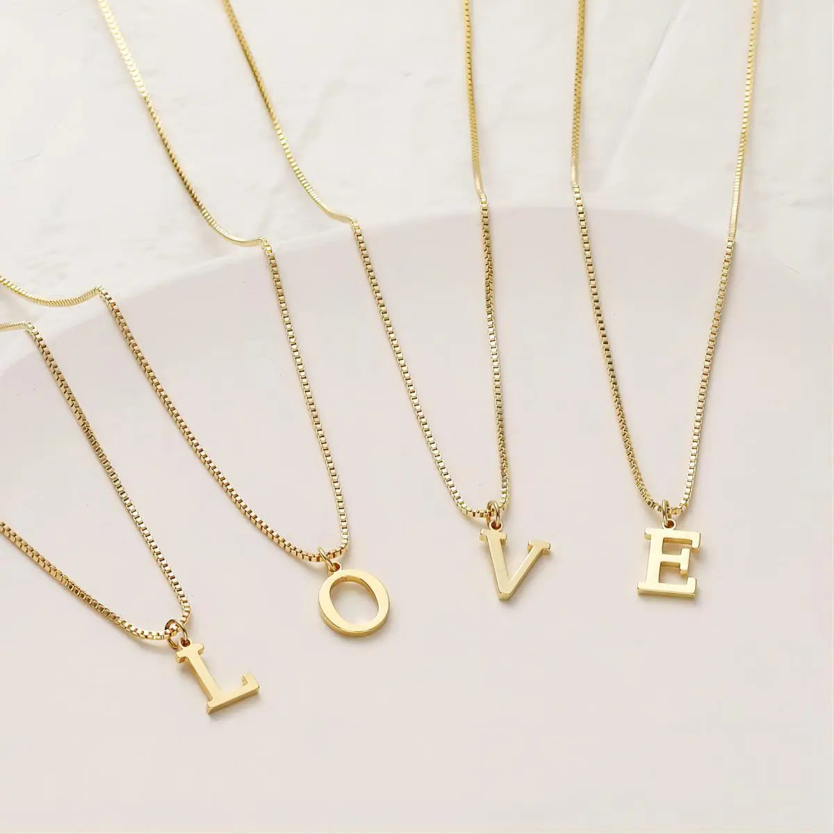 Enzhalynne | 18K Gold Initial Necklace