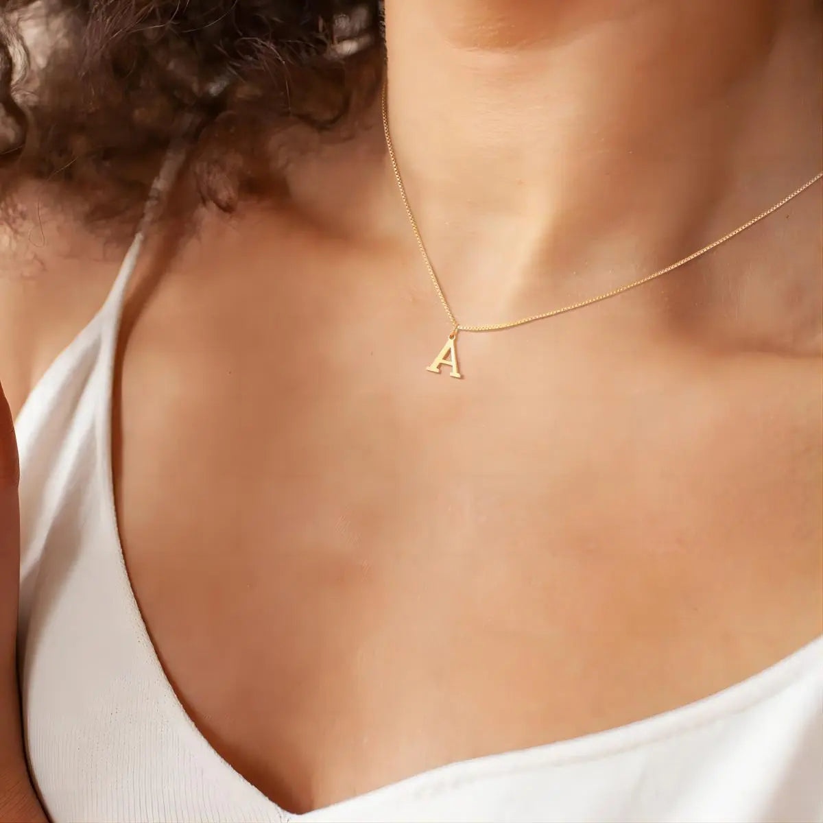Enzhalynne | 18K Gold Initial Necklace