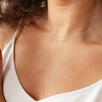 Enzhalynne | 18K Gold Initial Necklace