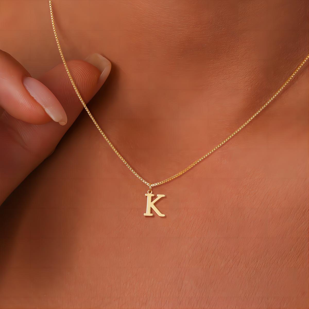 Enzhalynne | 18K Gold Initial Necklace