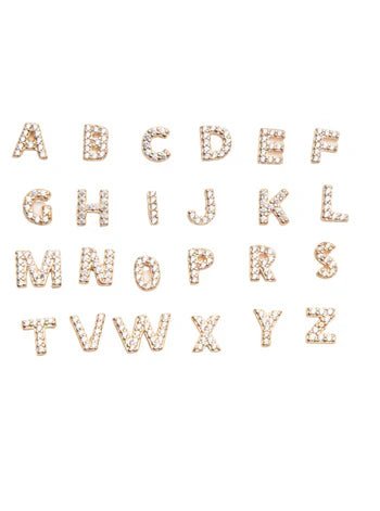 Mikhaela | 18k Gold Letter Earrings