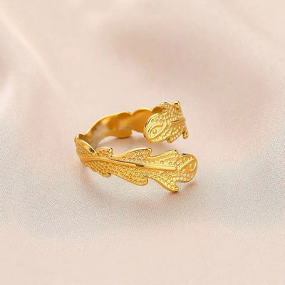 Janirelle | 18K Gold Coral Ring