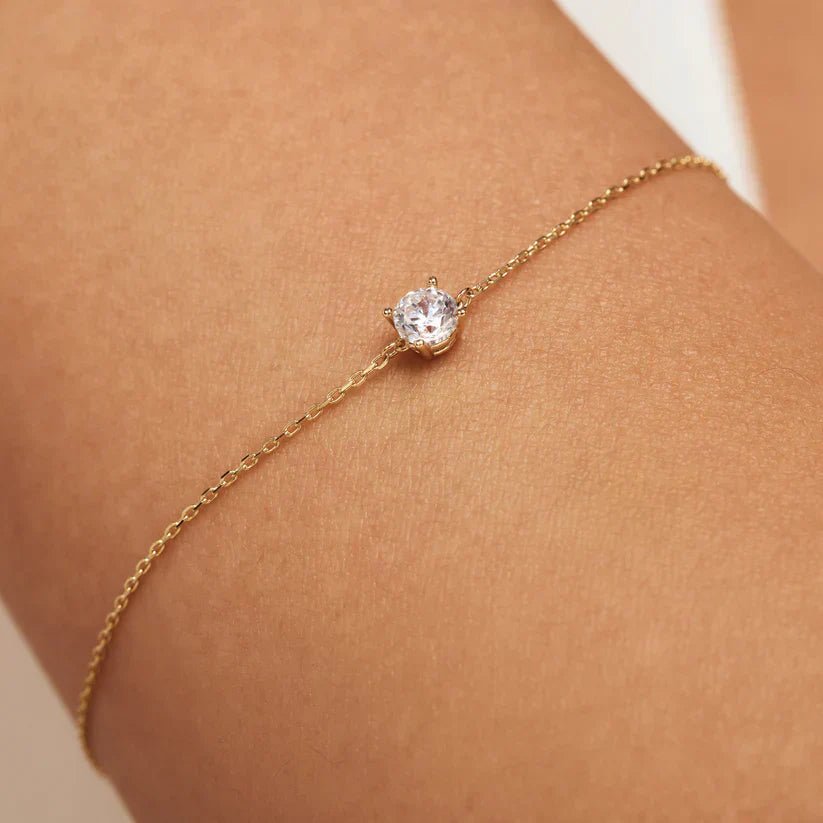 Dalynette | Bracelet with Moissanite Stones in 14k Gold