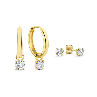Krizalyssa | Diamond Drop Earrings in 18k Gold