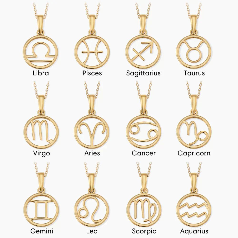 Rosalyette | Zodiac Sign Necklace in 18k Gold