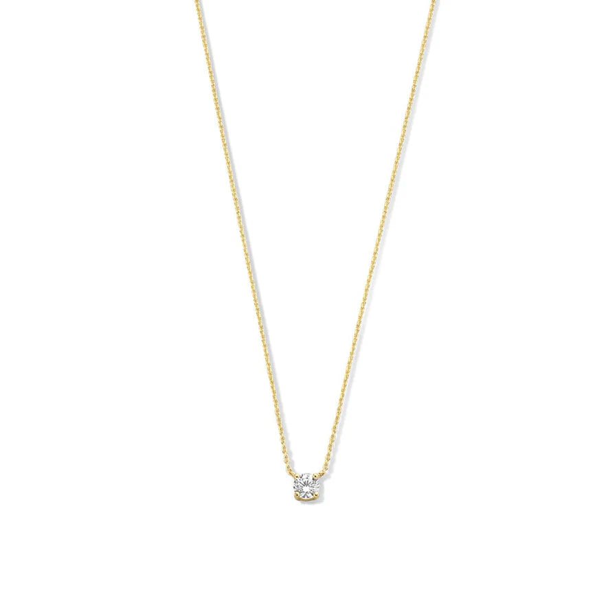 Ysavienna | Moissanite Stone Necklace in 14k Gold
