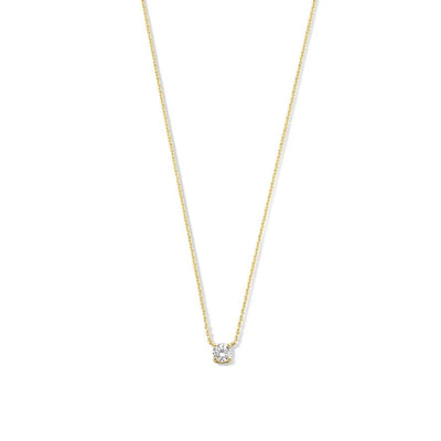 Ysavienna | Moissanite Stone Necklace in 14k Gold