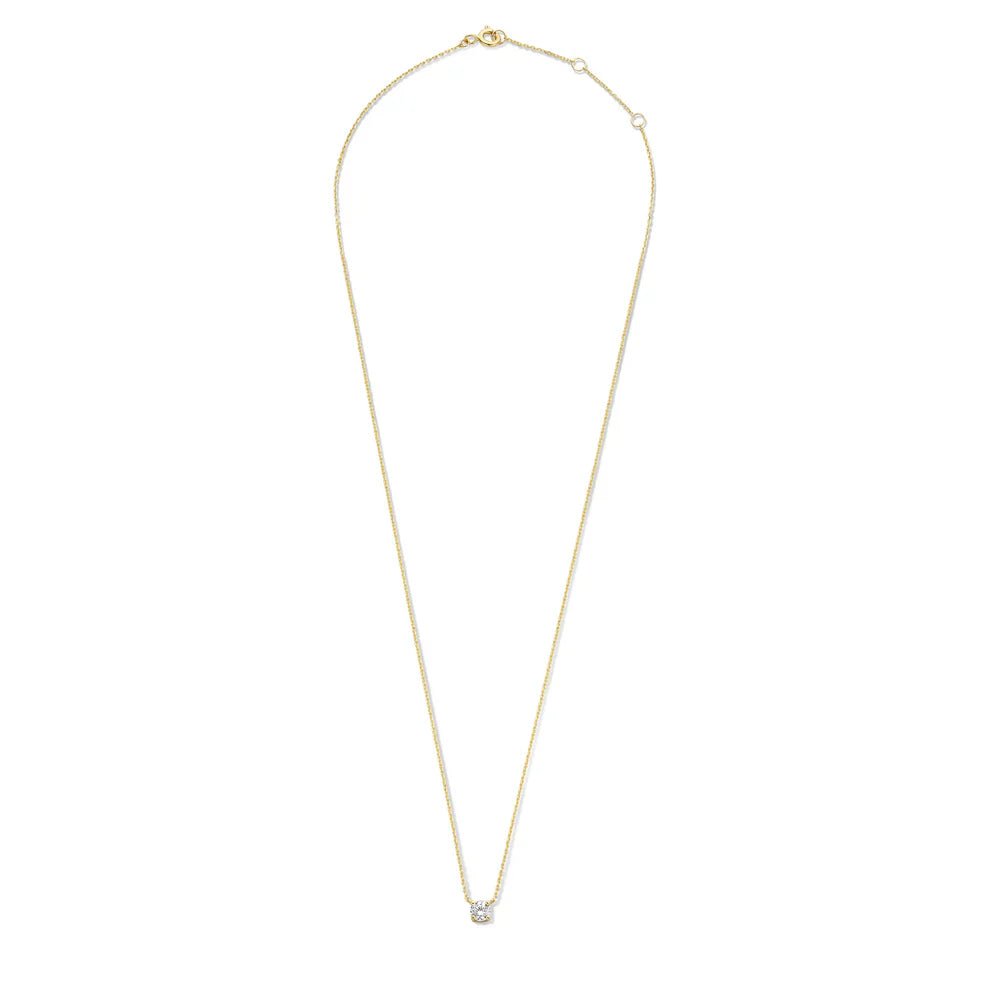 Ysavienna | Moissanite Stone Necklace in 14k Gold
